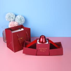 Подарочный набор со шкатулкой и коробочкой - Бутон розы