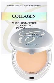 Компактная пудра для лица Enough Collagen 3 in 1 Whitening Moisture Two Way Cake #21 (13gr*2)