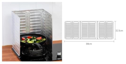 Складной защитный экран для кухонной плиты (32,5х84 см)